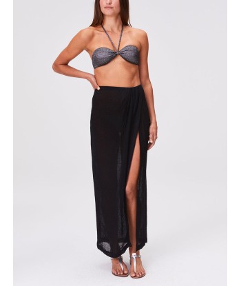 JUPE SARONG GAZE DE LIN NOIRE offre 