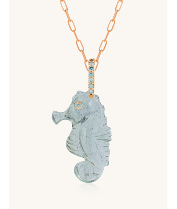 PENDENTIF HIPPOCAMPE AIGUE-MARINE store