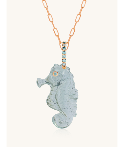 PENDENTIF HIPPOCAMPE AIGUE-MARINE store