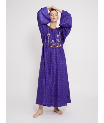 ROBE DEVA VIOLETTE EN SOIE Pour