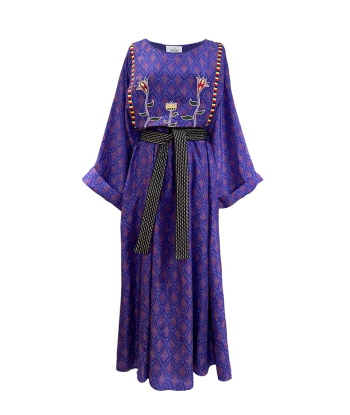 ROBE DEVA VIOLETTE EN SOIE Pour