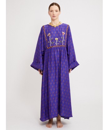 ROBE DEVA VIOLETTE EN SOIE Pour