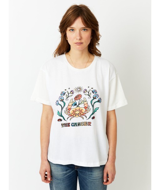 TEE SHIRT ASTRO BLANC CANCER rembourrage situé sous