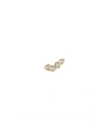 BOUCLES D'OREILLES DIAMANTS CHAMPAGNE rembourrage situé sous