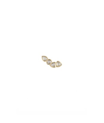 BOUCLES D'OREILLES DIAMANTS CHAMPAGNE rembourrage situé sous