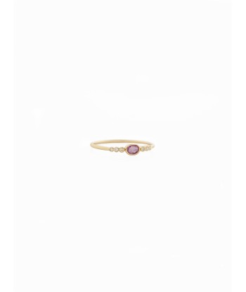 BAGUE SAPHIR ROSE ET 6 DIAMANTS Profitez des Offres !