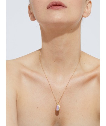 COLLIER GOUTTE OPALE DE BOIS & DIAMANTS Véritable concentré