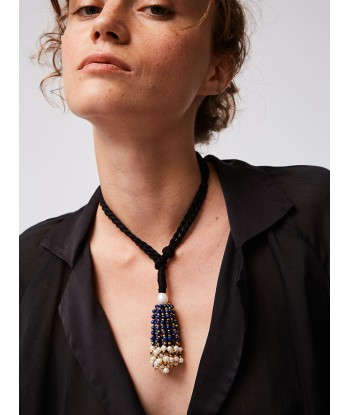 COLLIER POMPON LAPIS SAPHIR Comment ça marche