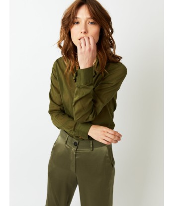 CHEMISE VOILE OLIVE soldes