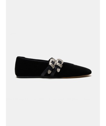 BALLERINES CLAUDIA SUEDE NOIR Pour