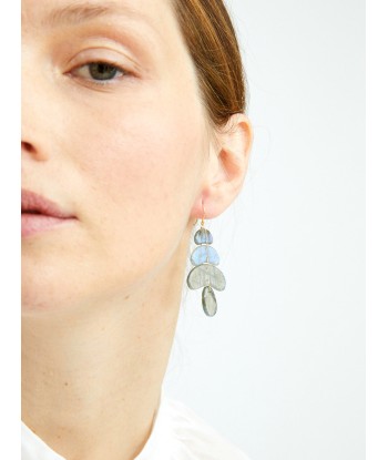 BOUCLES D'OREILLES PETIT TOTEM LABRADORITE soldes