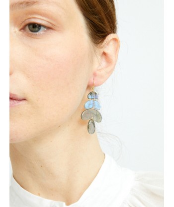 BOUCLES D'OREILLES PETIT TOTEM LABRADORITE soldes