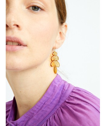 BOUCLES D'OREILLES PETIT TOTEME EN CITRINE pas cher 