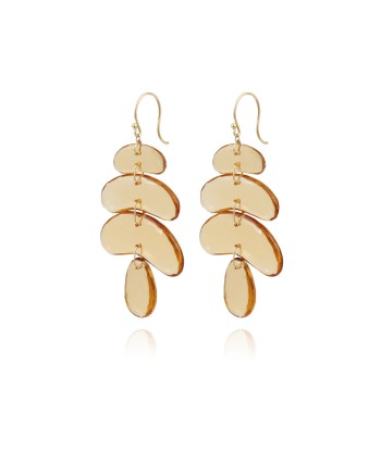 BOUCLES D'OREILLES PETIT TOTEME EN CITRINE pas cher 