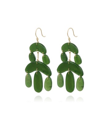 BOUCLES D'OREILLES MINI CHANDELIER EN JADE Paris Déstockage Promo