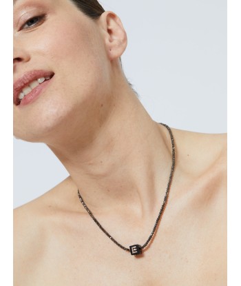 COLLIER CUBIX LOVE ONYX ET PERLES DE DIAMANT NOIR acheter