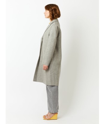 MANTEAU OVERCOAT PRESSED WOOL STONE MELANGE Profitez des Offres !