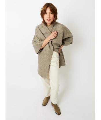 MANTEAU KIMONO PRESSED WOOL NATURAL CASHA Venez acheter