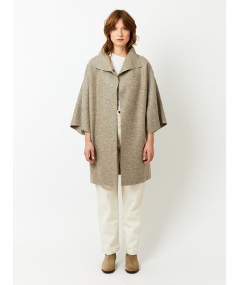 MANTEAU KIMONO PRESSED WOOL NATURAL CASHA Venez acheter