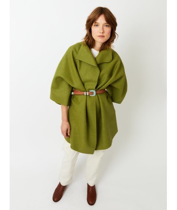 MANTEAU KIMONO PRESSED WOOL PERIDOT pour bénéficier 