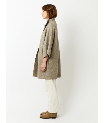 MANTEAU KIMONO PRESSED WOOL NATURAL CASHA Venez acheter