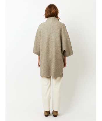 MANTEAU KIMONO PRESSED WOOL NATURAL CASHA Venez acheter