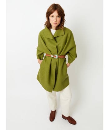 MANTEAU KIMONO PRESSED WOOL PERIDOT pour bénéficier 