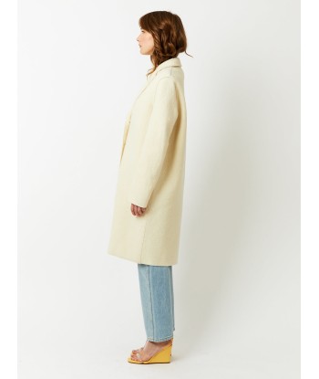 MANTEAU OVERCOAT BOILED WOOL NATURAL OFF WHITE Les êtres humains sont 