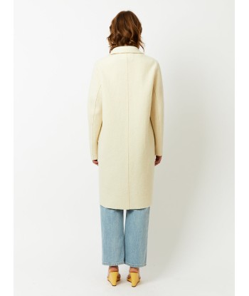 MANTEAU OVERCOAT BOILED WOOL NATURAL OFF WHITE Les êtres humains sont 