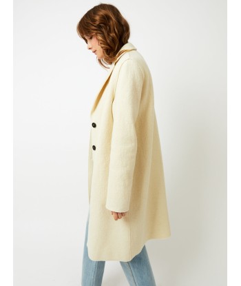 MANTEAU OVERCOAT BOILED WOOL NATURAL OFF WHITE Les êtres humains sont 