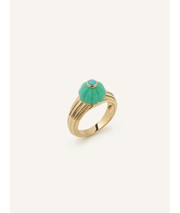 BAGUE GELATO CHRYSOPRASE ET TURQUOISE Profitez des Offres !