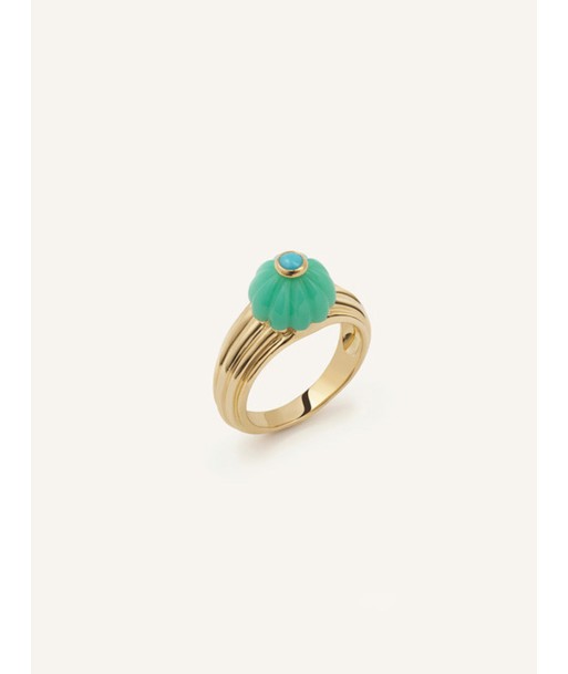 BAGUE GELATO CHRYSOPRASE ET TURQUOISE Profitez des Offres !