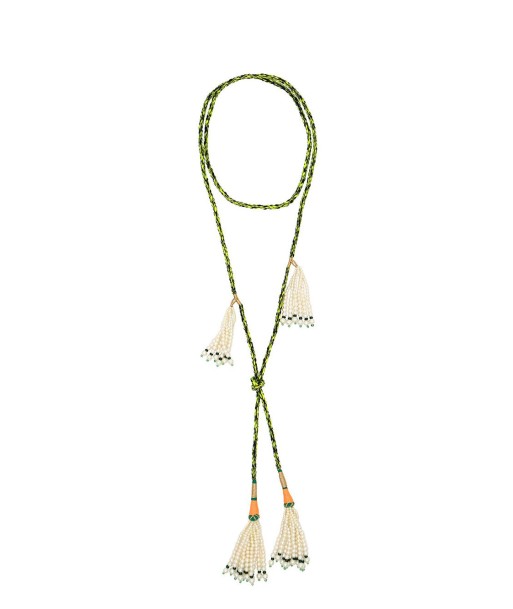 COLLIER DOUBLE CRAVATE VERT vente chaude votre 