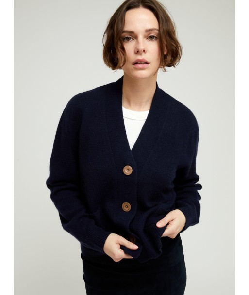 CARDIGAN LOU NERO NERO NAVY une grave pollution 