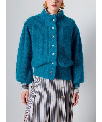 CARDIGAN LEANDRA TEAL MELANGE la livraison gratuite