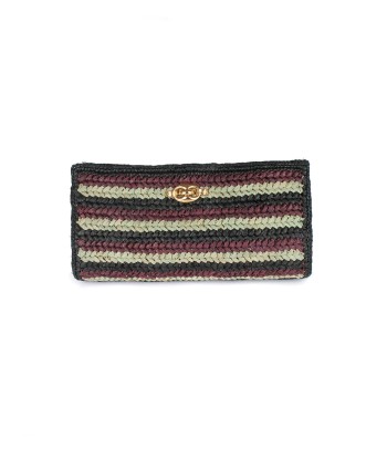 POCHETTE UPTOWN RAPHIA INDIGO paiement sécurisé