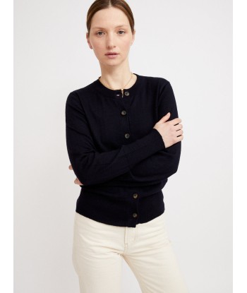 CARDIGAN JULIETTE 100% CACHEMIRE NERO NAVY Les êtres humains sont 