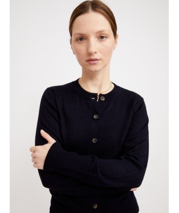 CARDIGAN JULIETTE 100% CACHEMIRE NERO NAVY Les êtres humains sont 