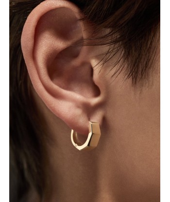 BOUCLE D'OREILLE ECROU MEDIUM OR JAUNE Amélioration de cerveau avec