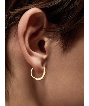 BOUCLE D'OREILLE ECROU MEDIUM OR JAUNE Amélioration de cerveau avec