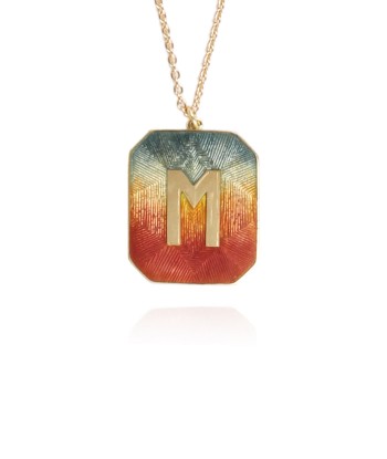 COLLIER ALPHABET ÉMAIL SUNSET M outlet