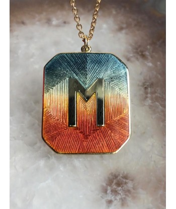 COLLIER ALPHABET ÉMAIL SUNSET M outlet