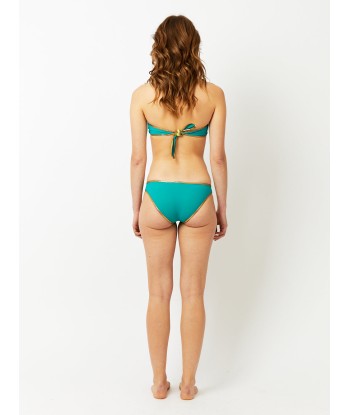 MAILLOT DE BAIN HAMPTON BANDEAU RÉVERSIBLE TURQUOISE & JAUNE est présent 