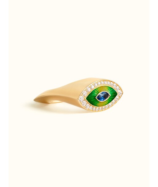 BAGUE EVIL EYE METRIQUE GREEN outlet