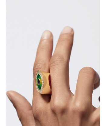 BAGUE EVIL EYE METRIQUE GREEN outlet