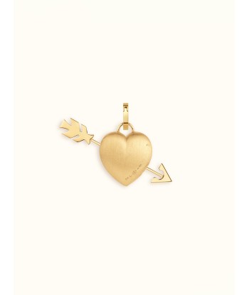 PENDENTIF COEUR PERCE OR ET DIAMANTS brillant des détails fins