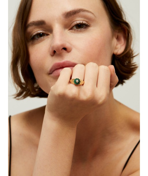 BAGUE GELATO MALACHITE ET DIAMANT est présent 