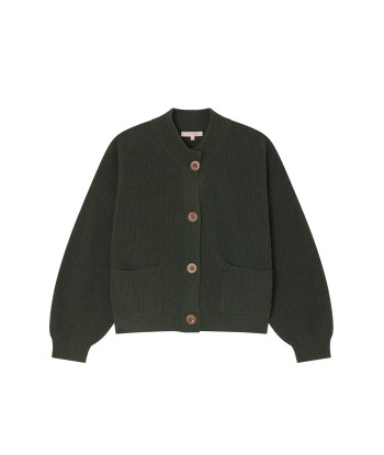 CARDIGAN ROY MILITARY GREEN livraison gratuite