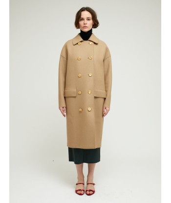 MANTEAU MAC PRESSED WOOL TAN vous aussi creer 