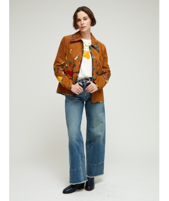 VESTE DYLAN COGNAC pas cher